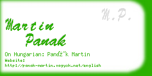 martin panak business card